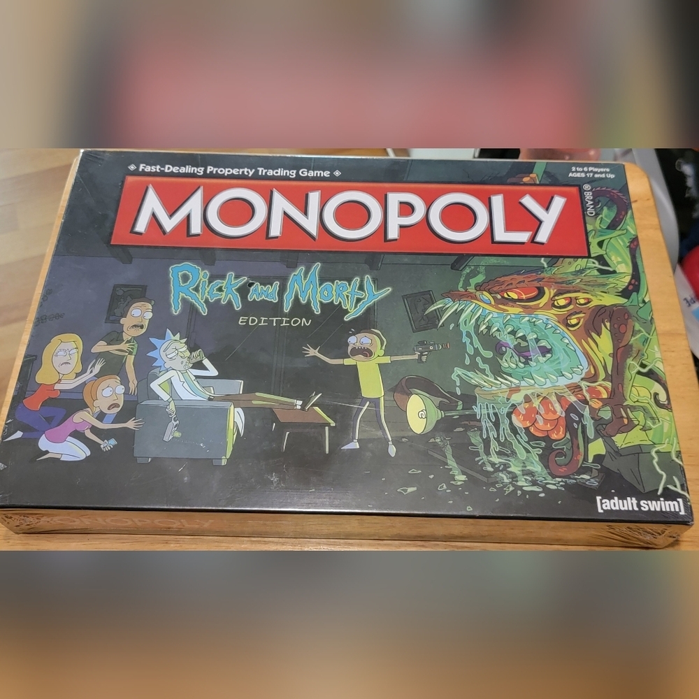 Monopoly Rick and Morty Edition Board Game Includes Collectible Monopoly Tokens